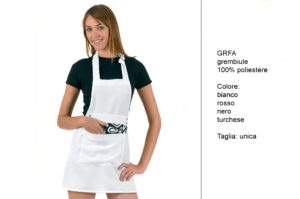 grembiule donna per bar, gelateria, pasticceria, panificio, tavola calda
